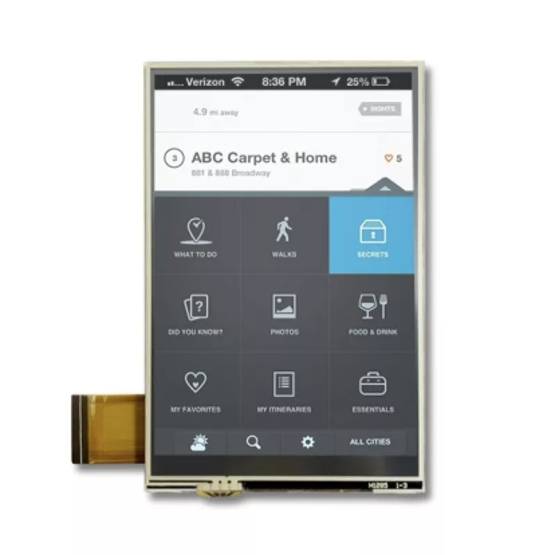 7.5 '' '-00x480 प्रतिबन्धपूर्ण टच टिफ्ट मोड्युल